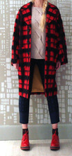 Dsquared2**cocoon Coat**red/ Black *40(it)**made In Italy**$1,695