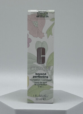 Clinique Beyond Perfecting Foundation + Concealer #5.5 ECRU - Size 1 Oz / 30mL