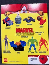 McDonalds 1996 Marvel Super Heroes complete set plus U-3