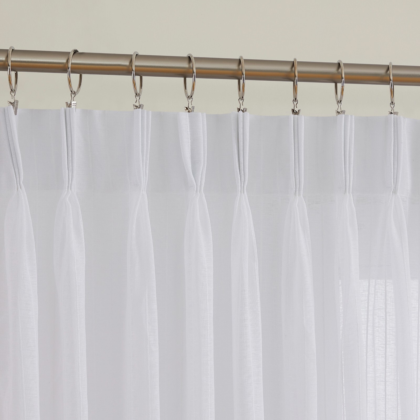 Simplicity Pinch Pleated Drape pair 96"x84" long White or Beige