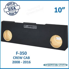 Fits Ford F350 Super Duty Crew-Cab 2008 - 2016 10" Dual Sub Box Sub Enclosure