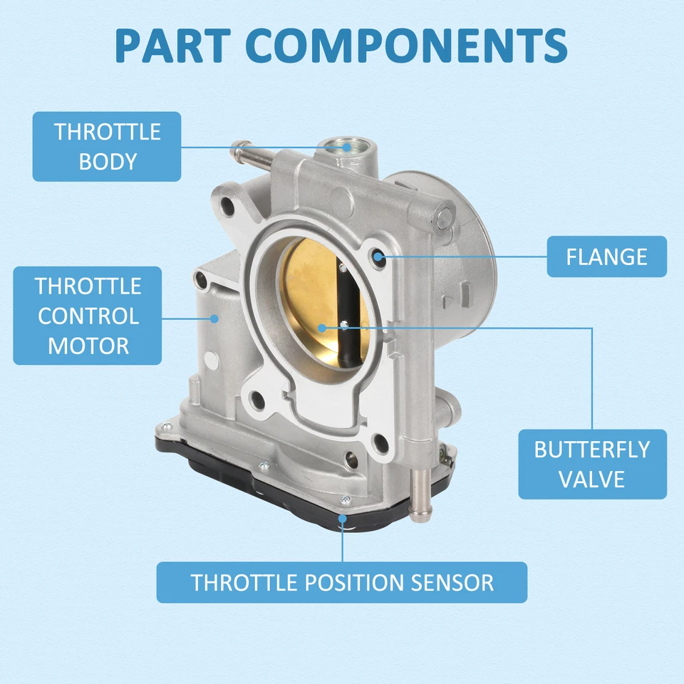 Cuerpo del acelerador para Mazda 3 2006-2009 Mazda 5 2008-2010 Mazda 6 2006-2008 2,3 L Foto 3 de 4