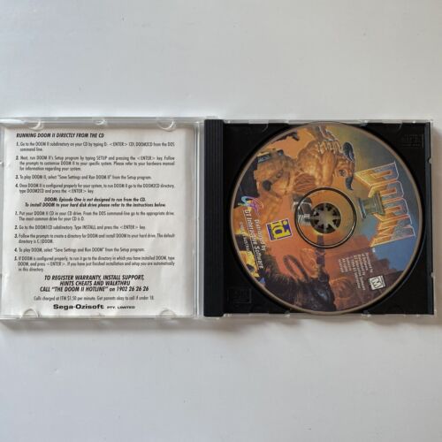 Doom 2 (1994) Vintage DOS PC CD ROM Computer Video Game, Scratched, Action - Picture 3 of 6