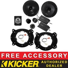 KICKER CSS654 6.5" OEM SPEAKER REPLACEMENT KIT FOR TOYOTA TUNDRA CREW CAB 07-13