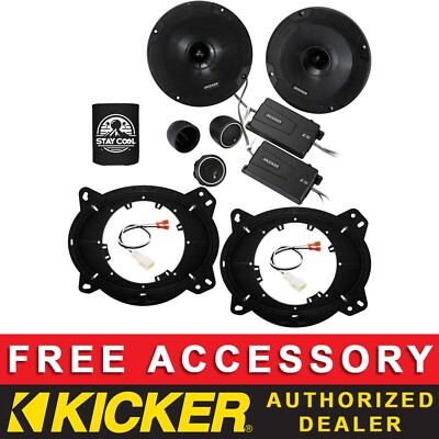 KICKER CSS654 6.5'' OEM SPEAKER REPLACEMENT KIT FOR TOYOTA TUNDRA CREW CAB 07-13