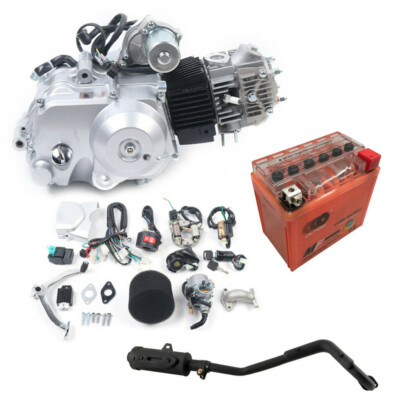 125cc 4 Stroke ATV Engine Motor 3-Speed Semi Auto w/Reverse Electric Golf Carts