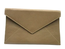 Leather Envelope Wallet 4x7" Snap Goatskin Graphic Image List$75 Driftwood