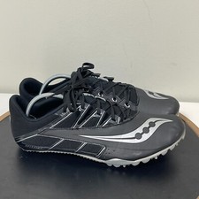 Saucony Spitfire Men  s Size 9.5 Track Shoes Black/Gray S29018-6