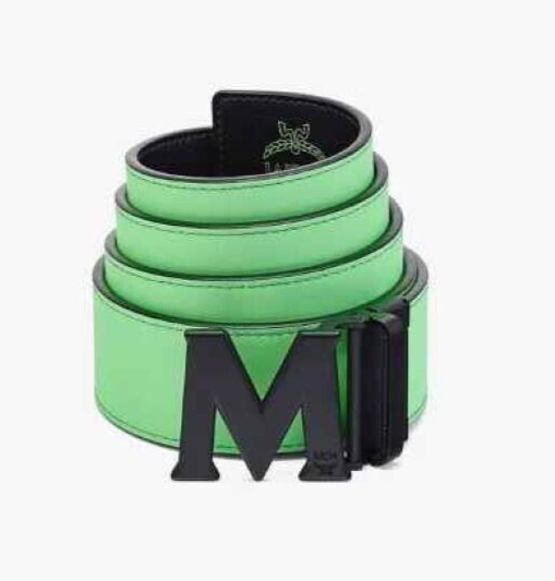 MCM men's Claus Reversible M Buckle Leather Belt - Black MCM men's Claus Reversible M Buckle Leather Belt - Black