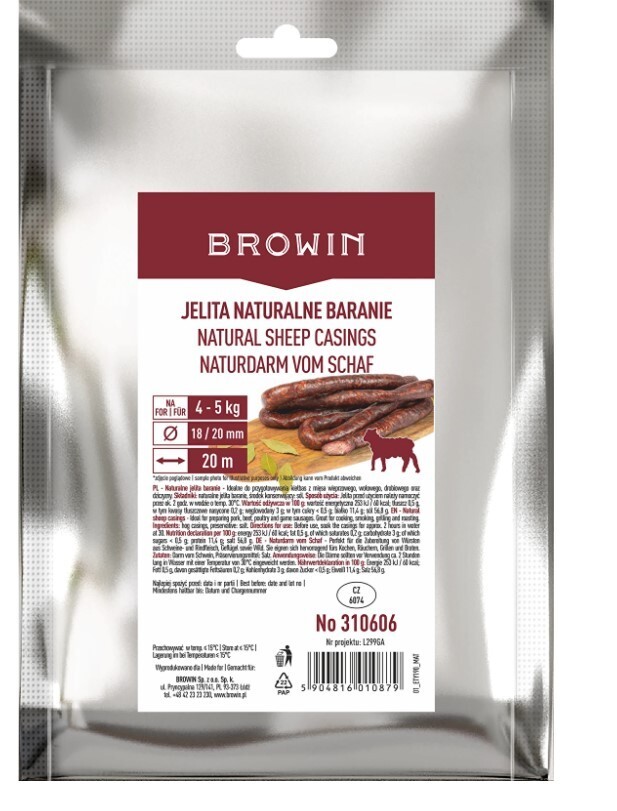 Natürliche Därme Wurstherstellung Schaf 18/20 Schwein 28/30-20m, Rind 43/46-30m