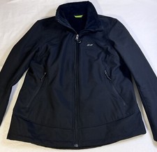 Koppen Womens Jacket Large Black Fleece Lined Zippered Pockets