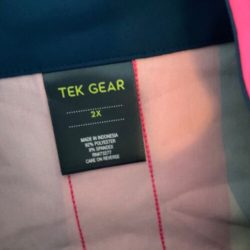 NWT Tek Gear Multi Color Retro Lightweight Track Jacket Zipper Front 2X - Picture 3 of 5
