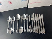 NATIONAL STAINLESS JAPAN NST9 Forks Spoons Knives 14 Pieces