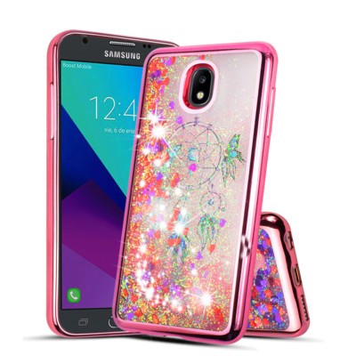 for Samsung Galaxy J3 2018 (SM-J337) Liquid Glitter Flow Sparkle Shockproof Case