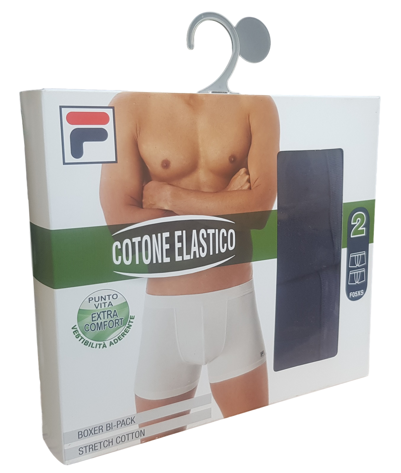 Boxer Uomo 2 pezzi bipack in Cotone elastico STRETCH COTTON FILA F05XS Intimo