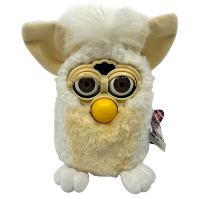 Lamb Furby 70-800 White Cream Brown Eyes For Parts Repair 1999
