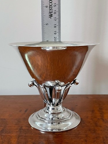 Rare Early Georg Jensen Sterling Pedestal Compote Bowl 6 - 17A Circa 1930's - Bild 8 von 12