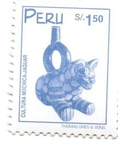 Ancient Mochica Culture Ceramics (keros): Jaguar, Perú 1999, $1.50 accept offers
