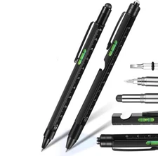 Multi Tool with LED Stylus Level Screwdriver Flathead Cool Gadgets Gifts for Men