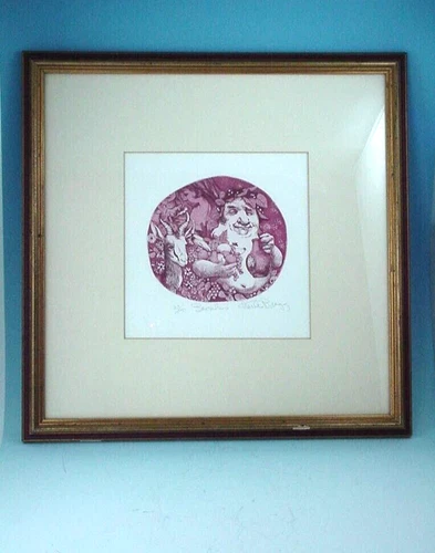 “BACCHUS” CHARLES BRAGG LIMITED EDITION ETCHING SIGNED 33/100 MATTED & FRAMED