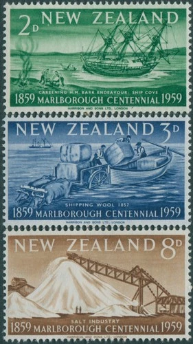 New Zealand 1959 SG772-774 Marlborough set MLH