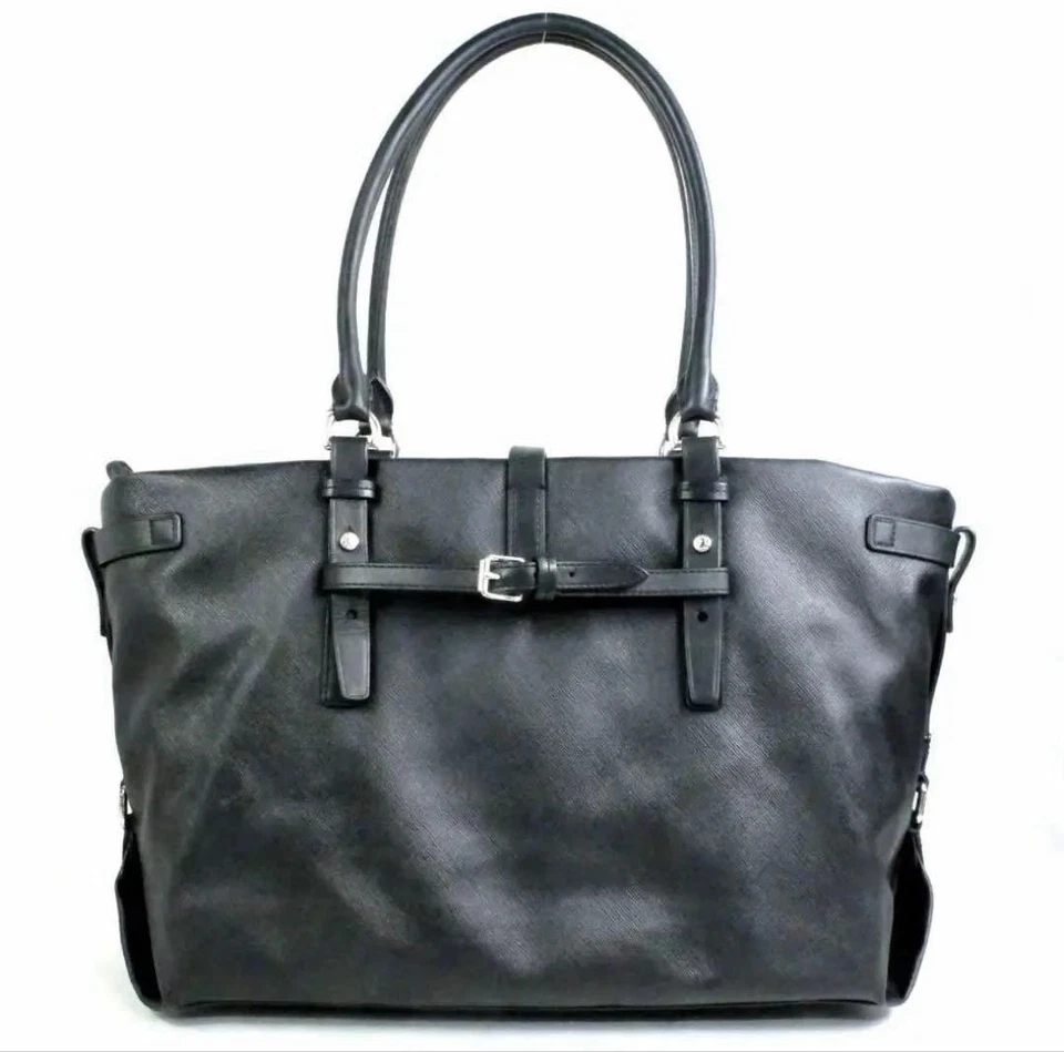 TUMI VILLA Viverone Business Tote Large Black Roll-Up Rare - Image 4 of 4