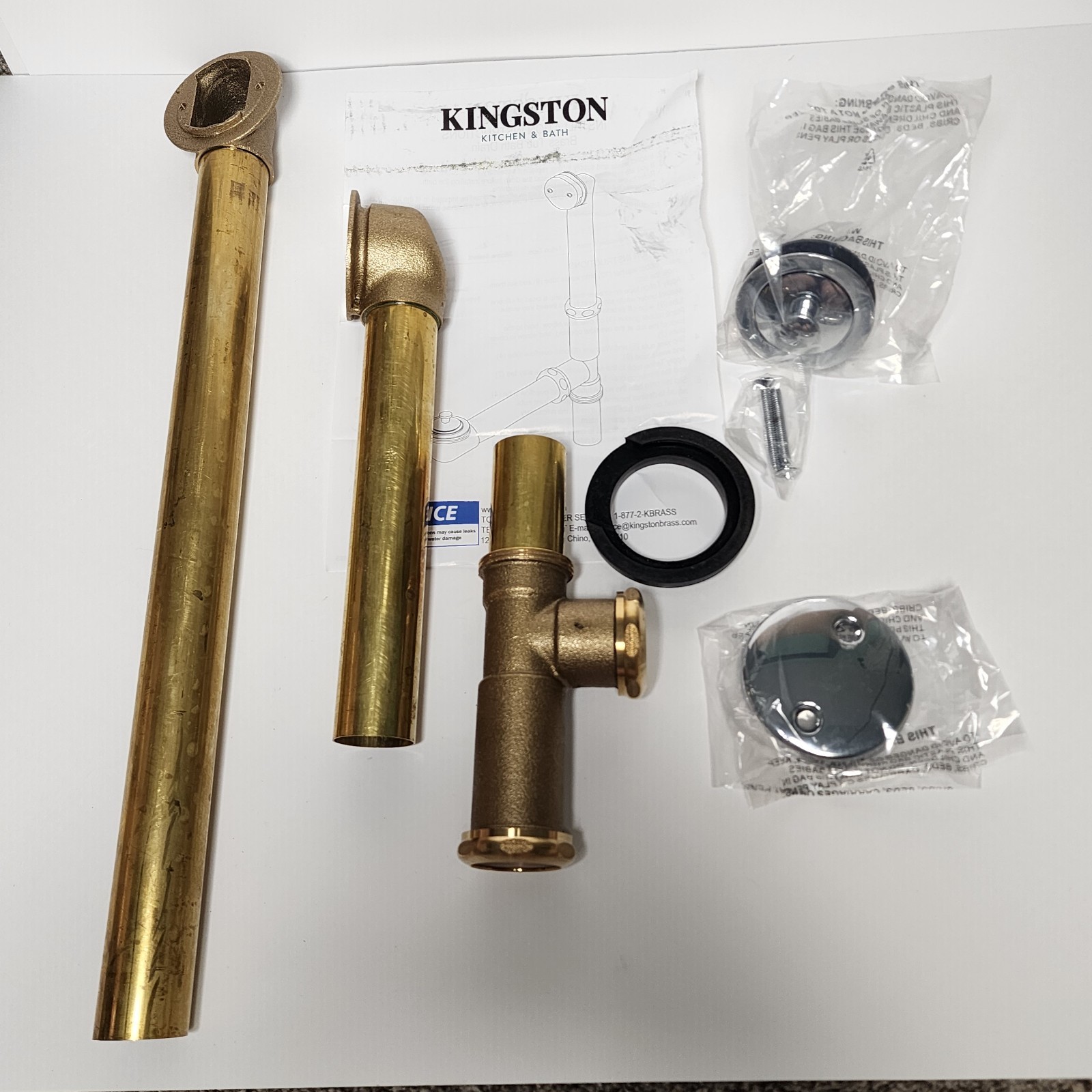 Kingston Brass DLL3181 Made to Match 2-13/16" Tub Drain Kit - - Polished Chrome