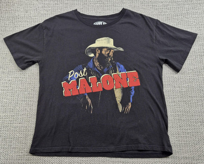 Post Malone Shirt Mens 2XL Black Cowboy Western Graphic Tee Posty Co Tagless