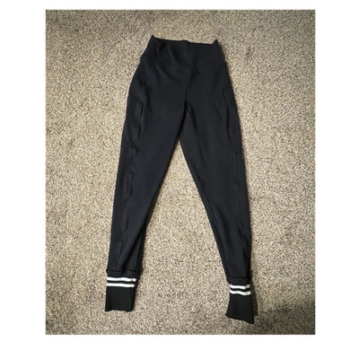 Bombshell Sportswear Ankle Leggings Athletic Fit Stretch Black Size S Women