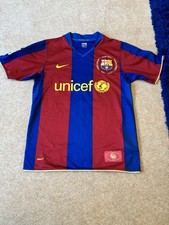 Genuine FC Barcelona 2007/08 Home Football Shirt - Size S - Ronaldinho #10