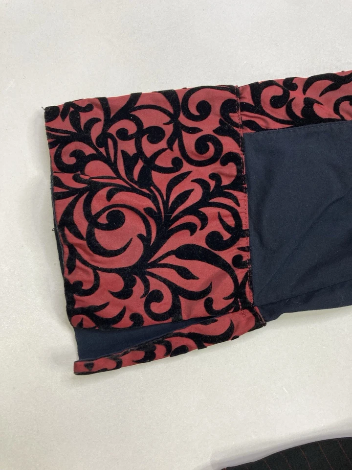 Save The Queen Blouse Velvet Patchwork Shirt Women Small Long Sleeve - Image 4 of 4