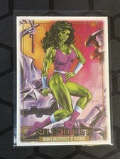 2024 SkyBox Marvel Masterpieces 92 Platinum She-Hulk #82 Canvas