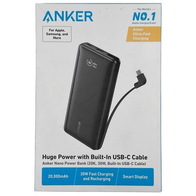 Anker Nano 20K 30W W/ Built-In USB-C Portable Charger Battery Power Bank
