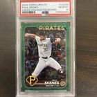 2024 Topps Update Rookie Debut Paul Skenes Green Crackle Foilboard  (RC) PSA 10