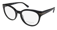 NEW GANT 4059 EYEGLASSES BLACK FULL-RIM 50-18-140 001 WOMENS PLASTIC ROUND