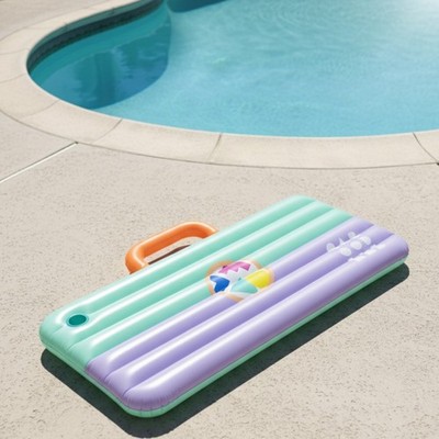 Caboodles Pool Float Raft On The Go Girl Makeup Case Cupholder Retro Novelty NEW