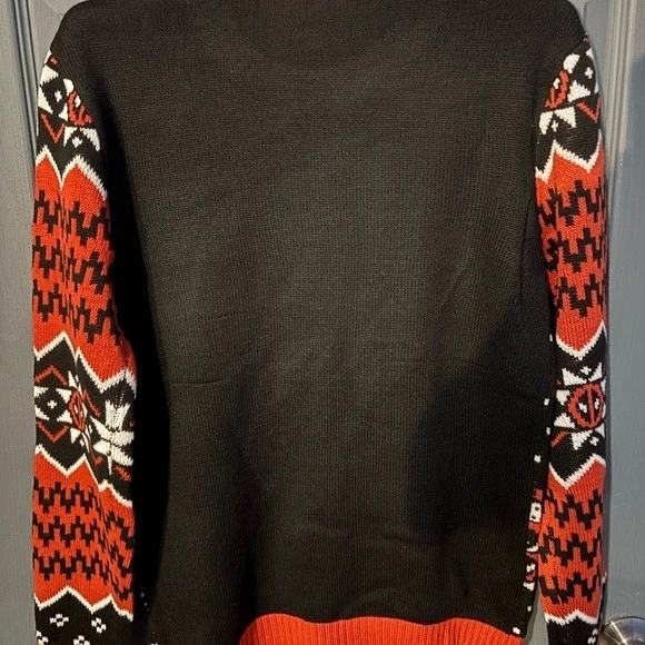 Marvel Deadpool Lista Traviesa Navidad Vacaciones Feo Suéter Nuevo con Etiquetas Adulto Talla S Pequeño Foto 4 de 4