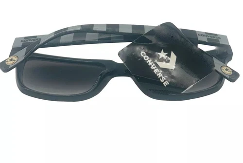 Converse Black Mens Sunglass Square Plastic Smoke Gradient Lens H106 - Picture 5 of 5