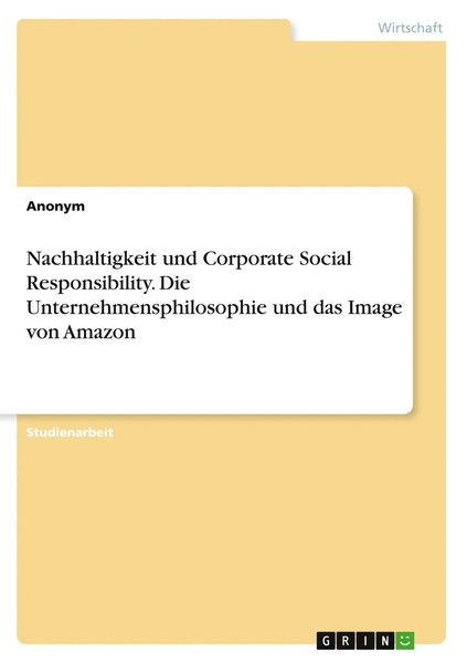 Anonymous | Nachhaltigkeit Und Corporate Social Responsibility. Die...-image