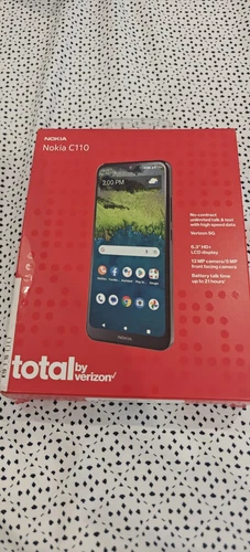 Total by Verizon Nokia C110, 32GB, Grey - Prepaid Smartphone Total By Verizon