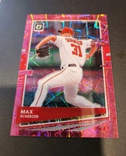 🔥Max Scherzer 2020 Panini Donruss Optic Pink Prizm /199 #138🔥