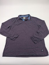 Johnnie-O Polo Shirt Men's M Red Grey Featherweight Long Sleeve Performance