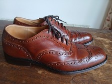 CHURCH'S NORTHAMPTON CUSTOM GRADE CHETWYND TAN OXFORD BROGUE LEATHER SHOES UK 6 