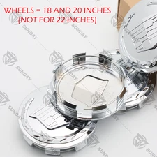 4PC 83MM Wheel Center Rim Hub Caps Cover For Esc*alade/ESV/EXT Chrome