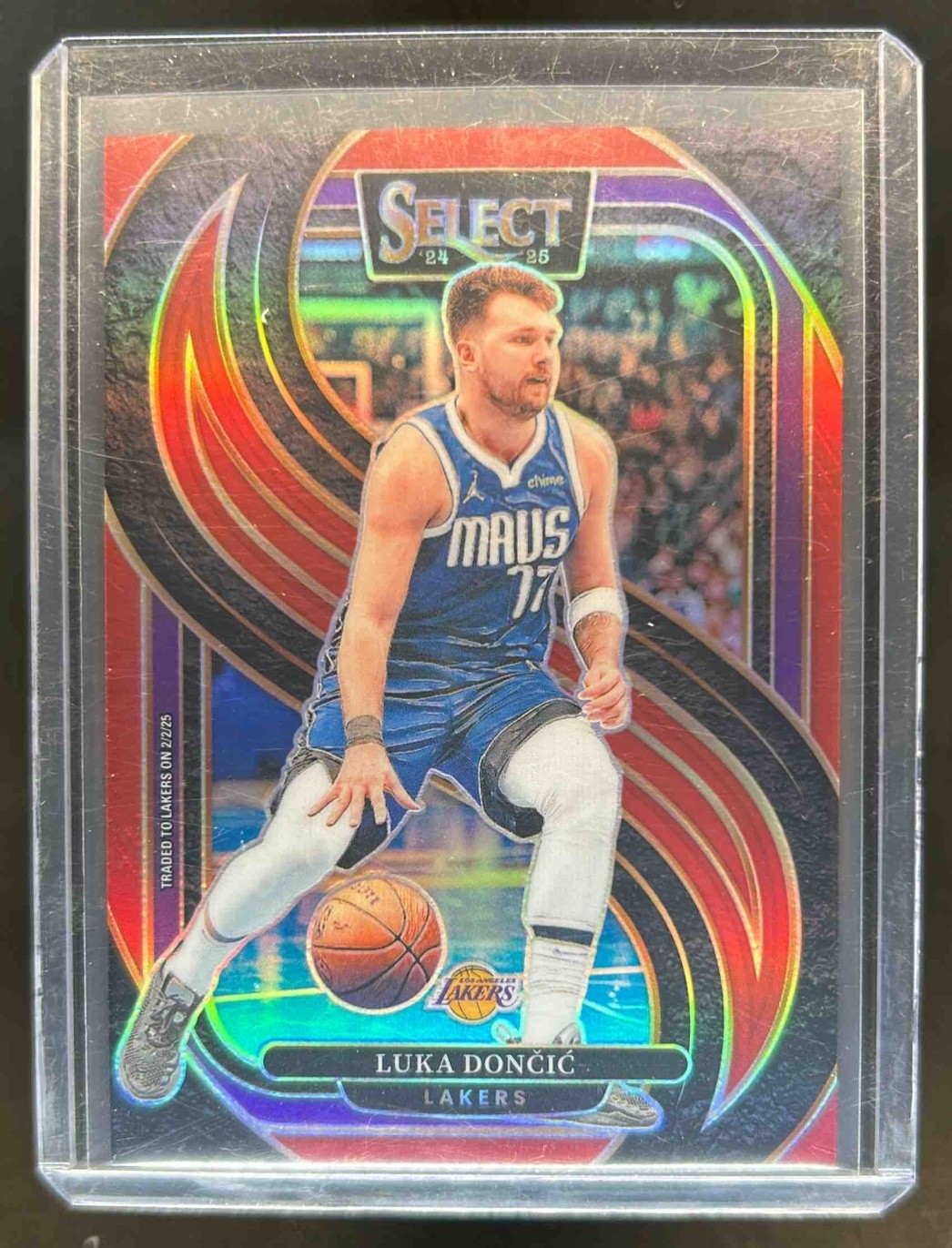 2024-25 Select Luka Doncic Premier Red Prizm #53/199 Lakers