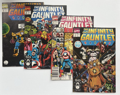 The Infinity Gauntlet #1,2,3,4 (FN/VF) (Marvel 1991)