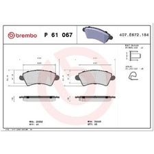 Satz Bremsbeläge 24499757 Bremsklötze vorne für Peugeot 206 2A/C CC 2D