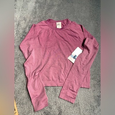 NWT Athleta girl power up sport length top small/7 long sleeve