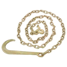 Grade 70 Tow Chain 15" 5/16 x 10 FT Mini J Hook Recovery Wrecker Axle New