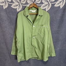 Vintage 60s B.V.D. Traditionals Men s Medium Sleepwear Button Up Shirt 50/50